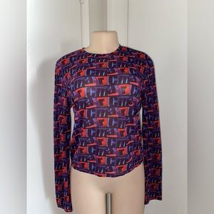 Heaven By Marc Jacobs Mesh Long Sleeve Top